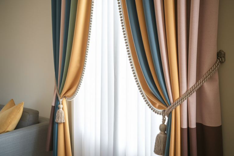 fenetre-salon-rideaux-deux-tissus