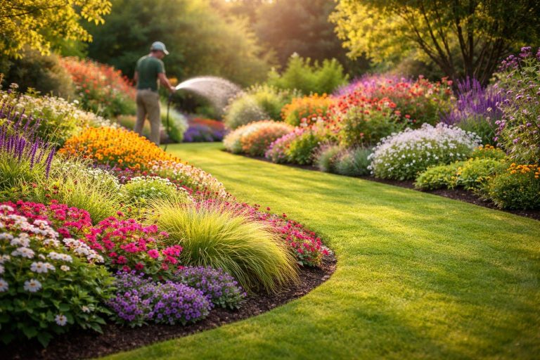 jardin-amenage-plates-bandes-pelouse