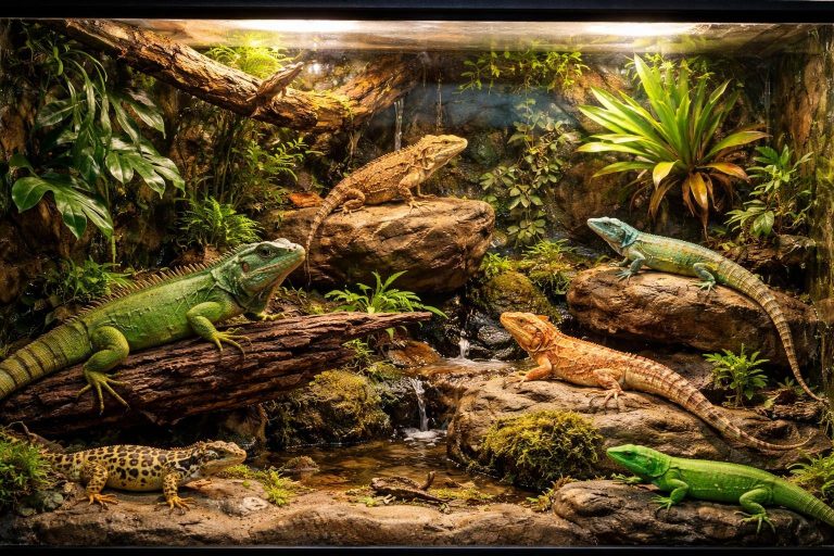 terrarium-lezards-plantes-tropicales-rochers