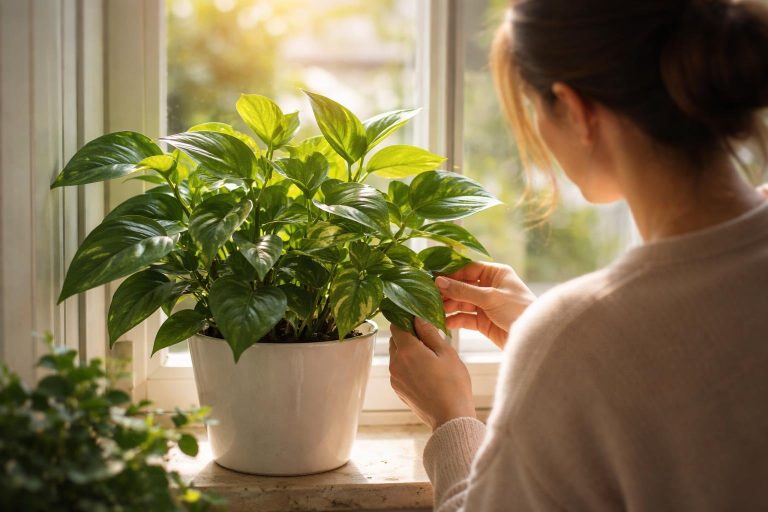 plante-luxuriante-fenetre-ensoleillee-personne