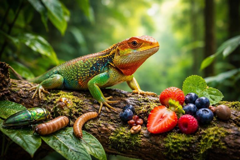 lezard-vif-branche-foret-tropicale