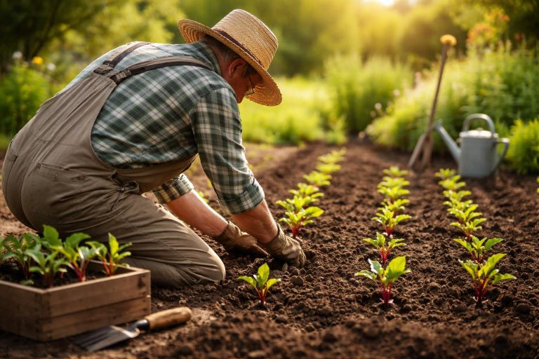 jardinier-chapeau-paille-plants-betteraves